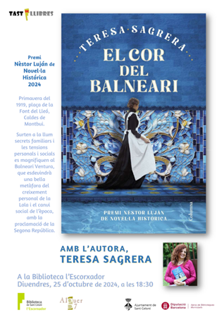 Presentació de la novel·la El cor del balneari, amb l'autora, Teresa Sagrera Bassa Tast de llibres | 