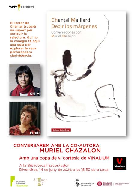 Presentació del llibre Decir los márgenes, de Chantal Maillard i Muriel Chazalon | 