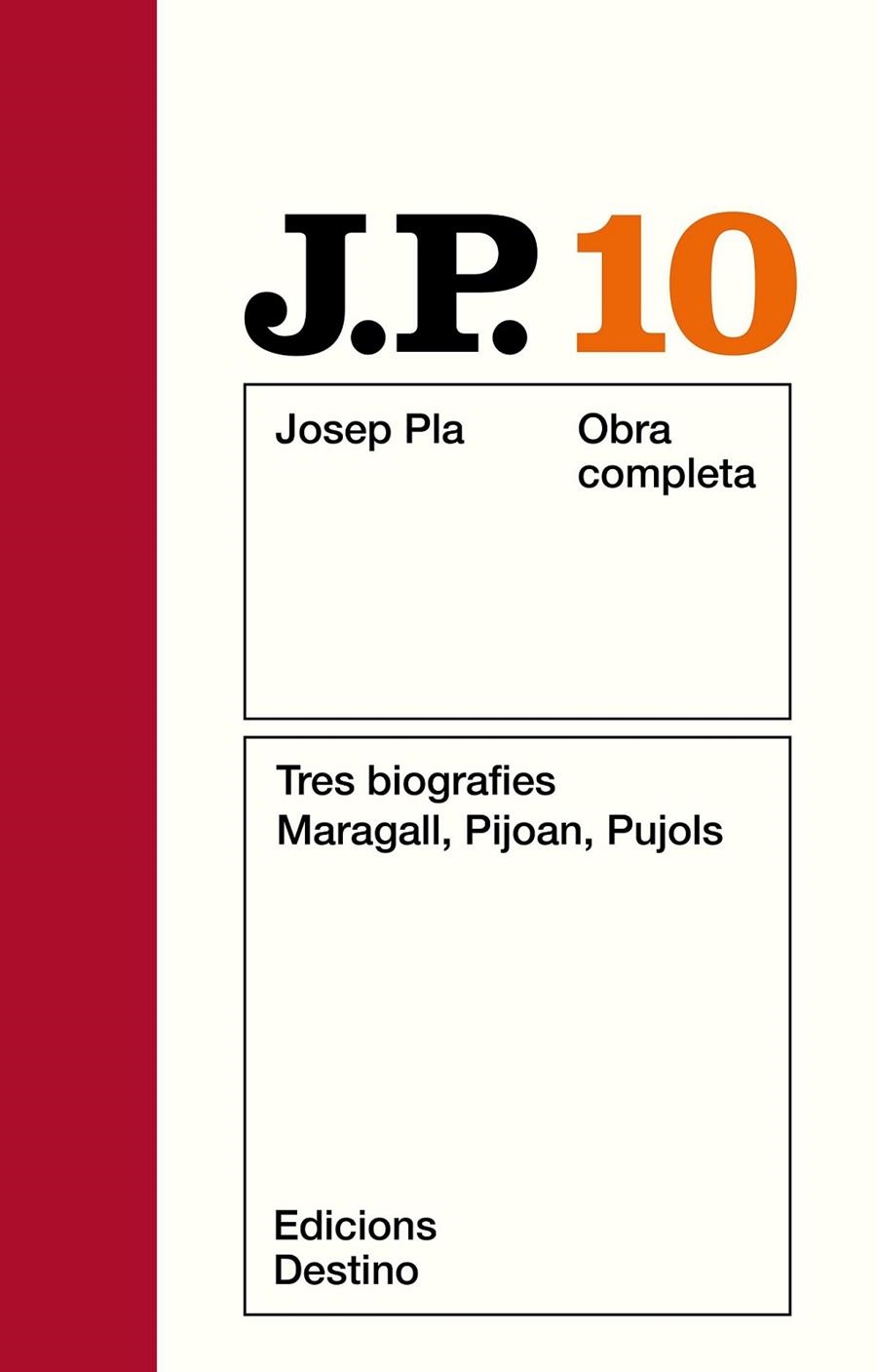 PLA O.C. 10 : TRES BIOGRAFIES | 9788423305186 | PLA, JOSEP