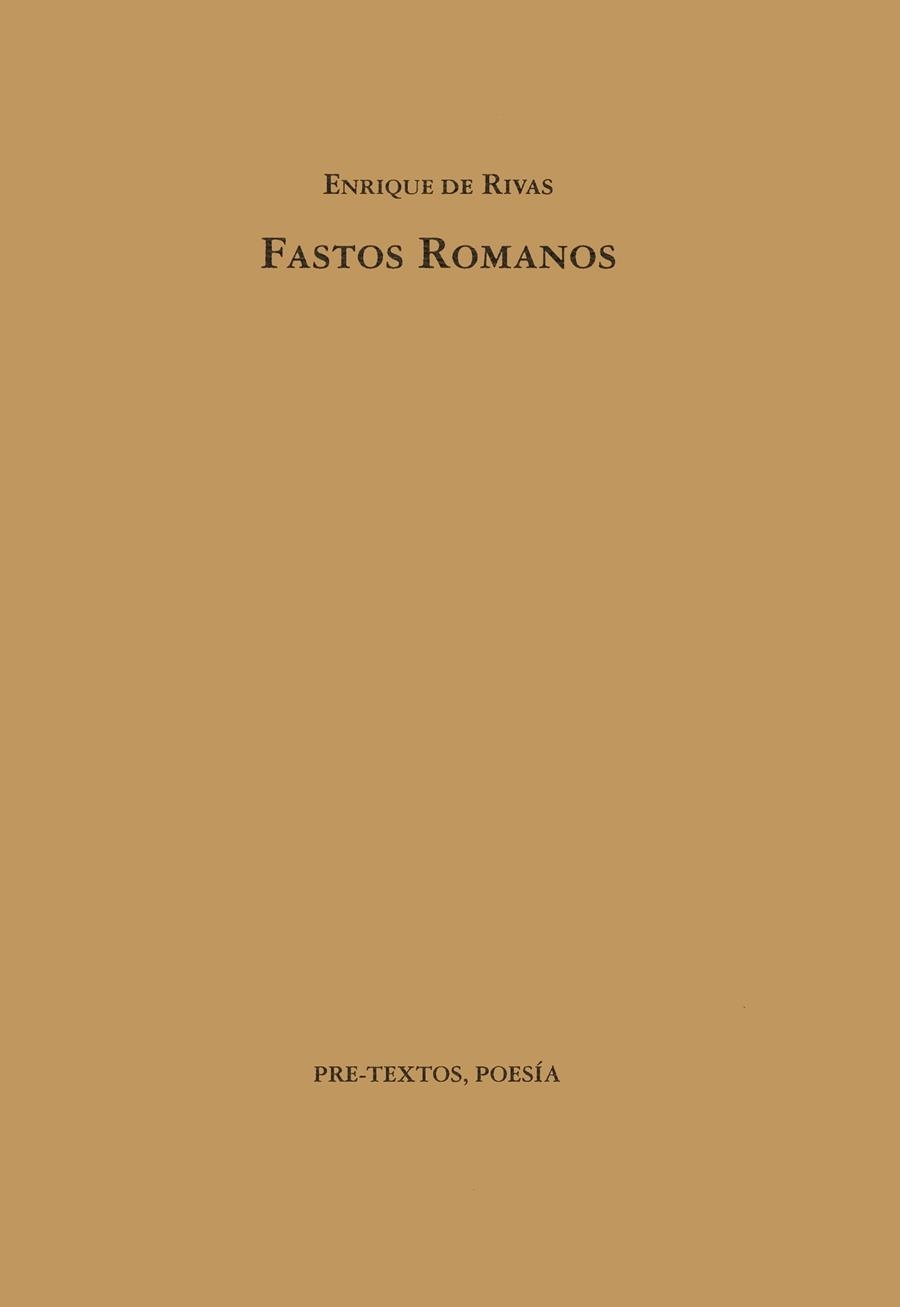 FASTOS ROMANOS | 9788481910148 | RIVAS,ENRIQUE DE