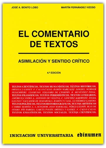 COMENTARIO DE TEXTOS,EL | 9788485789719 | BENITO-FERNANDEZ