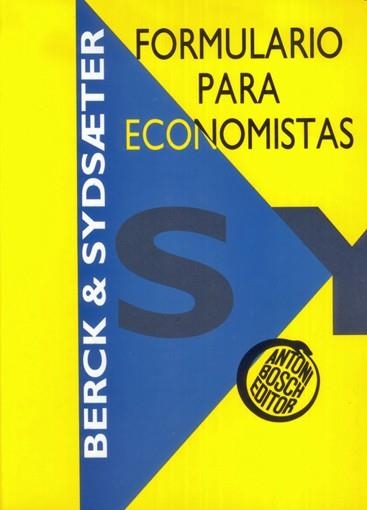 FORMULARIO PARA ECONOMISTAS | 9788485855711 | BERCK-SYDAETER