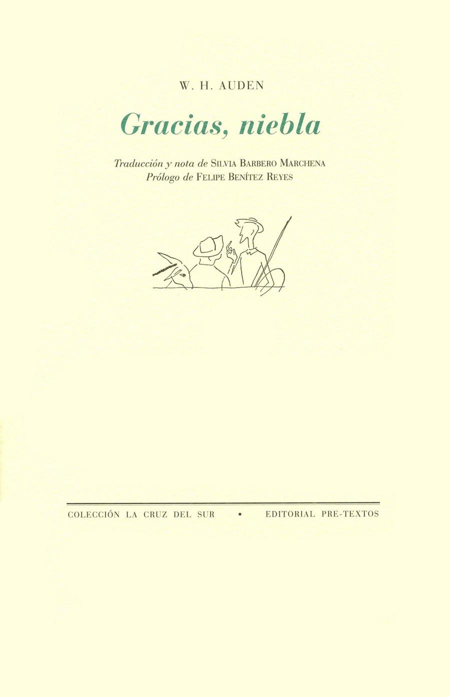 GRACIAS, NIEBLA | 9788481910841 | AUDEN, W. H.