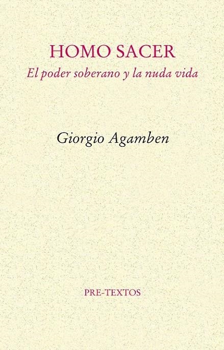 HOMO SACER : EL PODER SOBERANO Y LA NUDA VIDA | 9788481912067 | AGAMBEN, GIORGIO