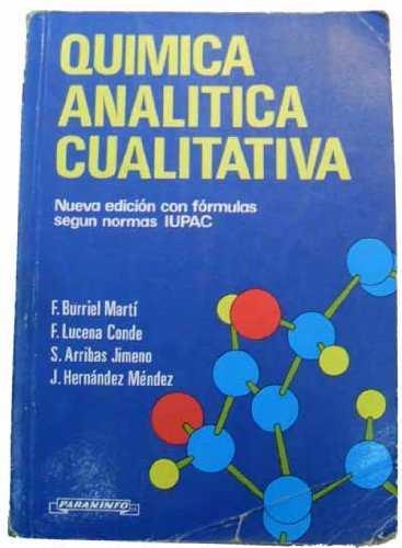 QUIMICA ANALITICA CUALITATIVA | 9788428312530 | Burriel Marti, Fernando, etc.