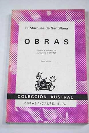 OBRAS, SANTILANA | 9788423905522 | SANTILLANA, Iñigo López de Mendoza, Marqués de