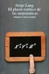 PLACER ESTÉTICO DE LAS MATEMATICAS, EL | 9788420627373 | LANG, SERGE