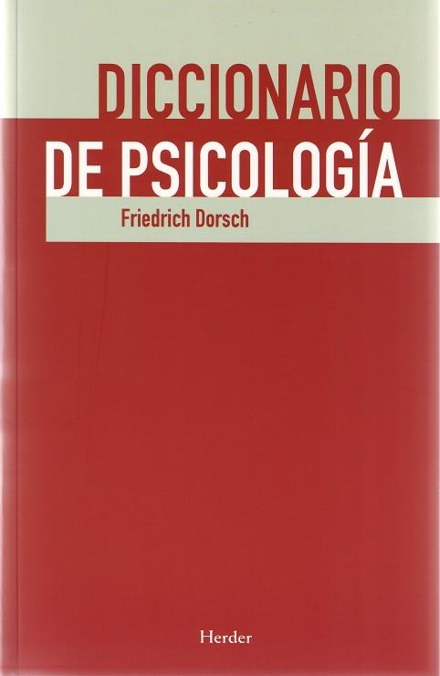 DICCIONARIO DE PSICOLOGIA | 9788425425745 | DORSCH, FREDERICH