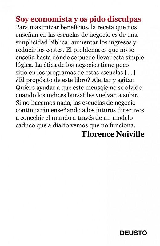 SOY ECONOMISTA Y OS PIDO DISCULPAS | 9788423428434 | NOIVILLE, FOLERENCE