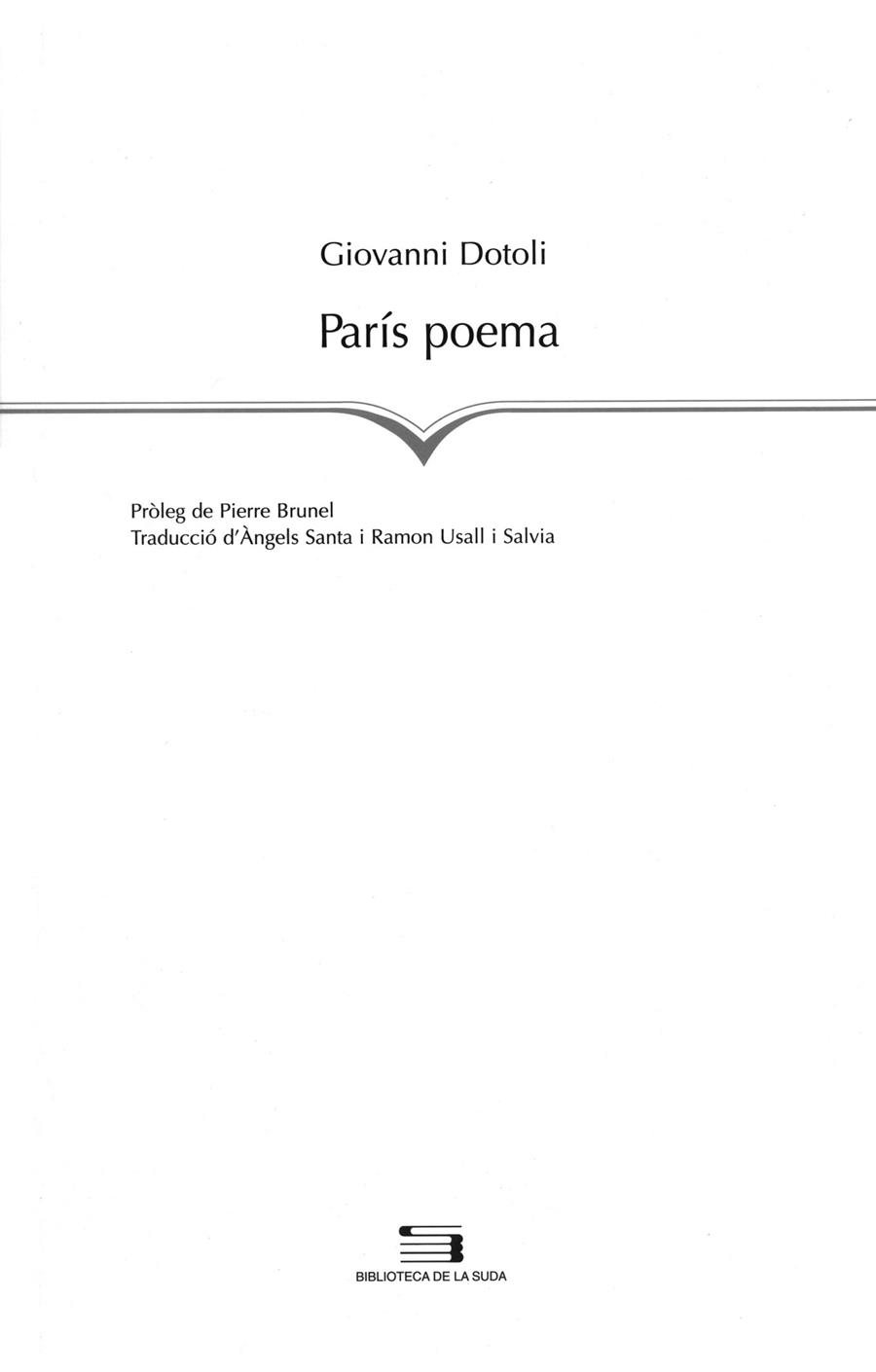 PARIS POEMA | 9788497792264 | DOTOLI, GIOVANNI