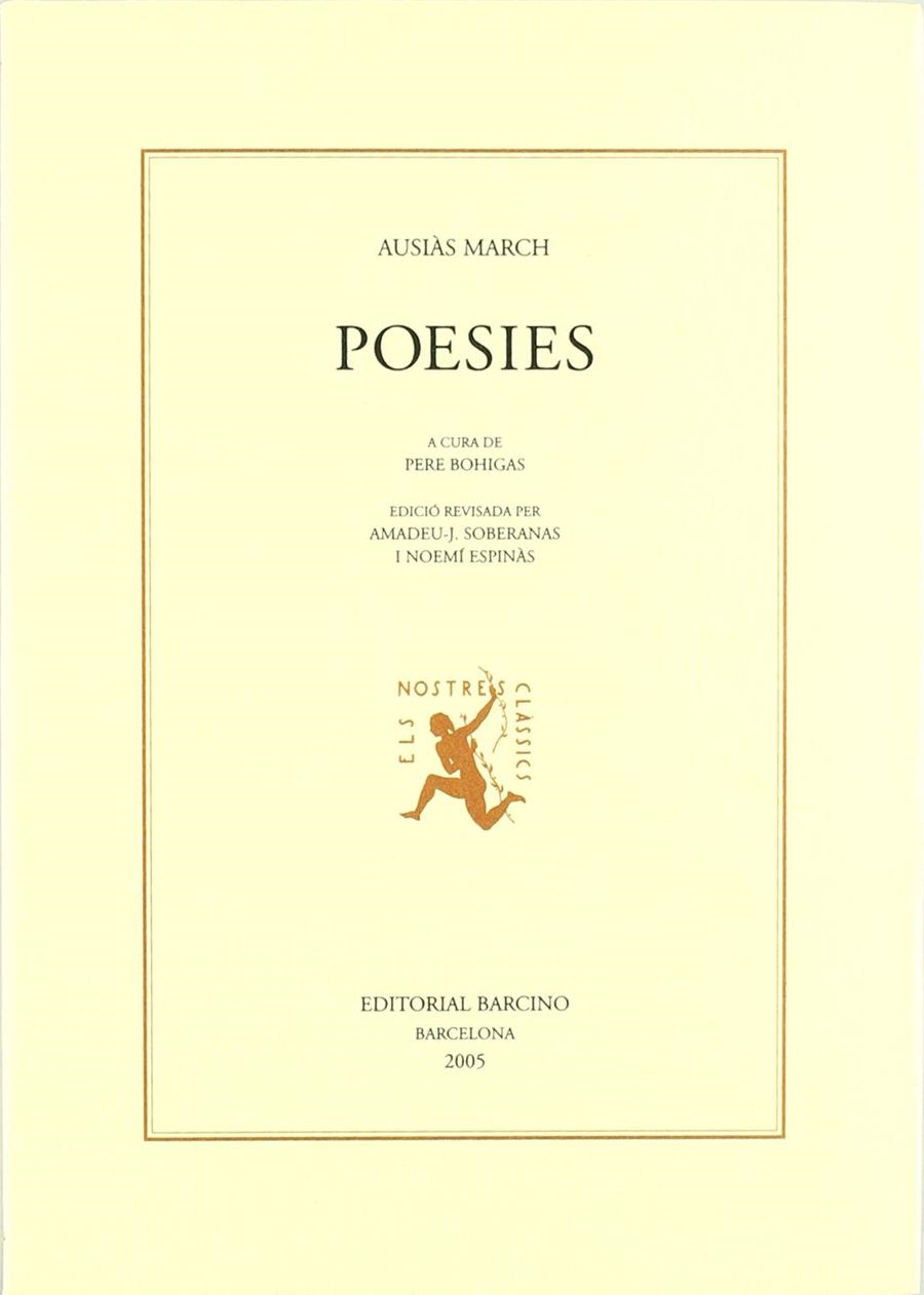 POESIES AUSIAS MARCH | 9788472267152 | MARCH, AUSIAS