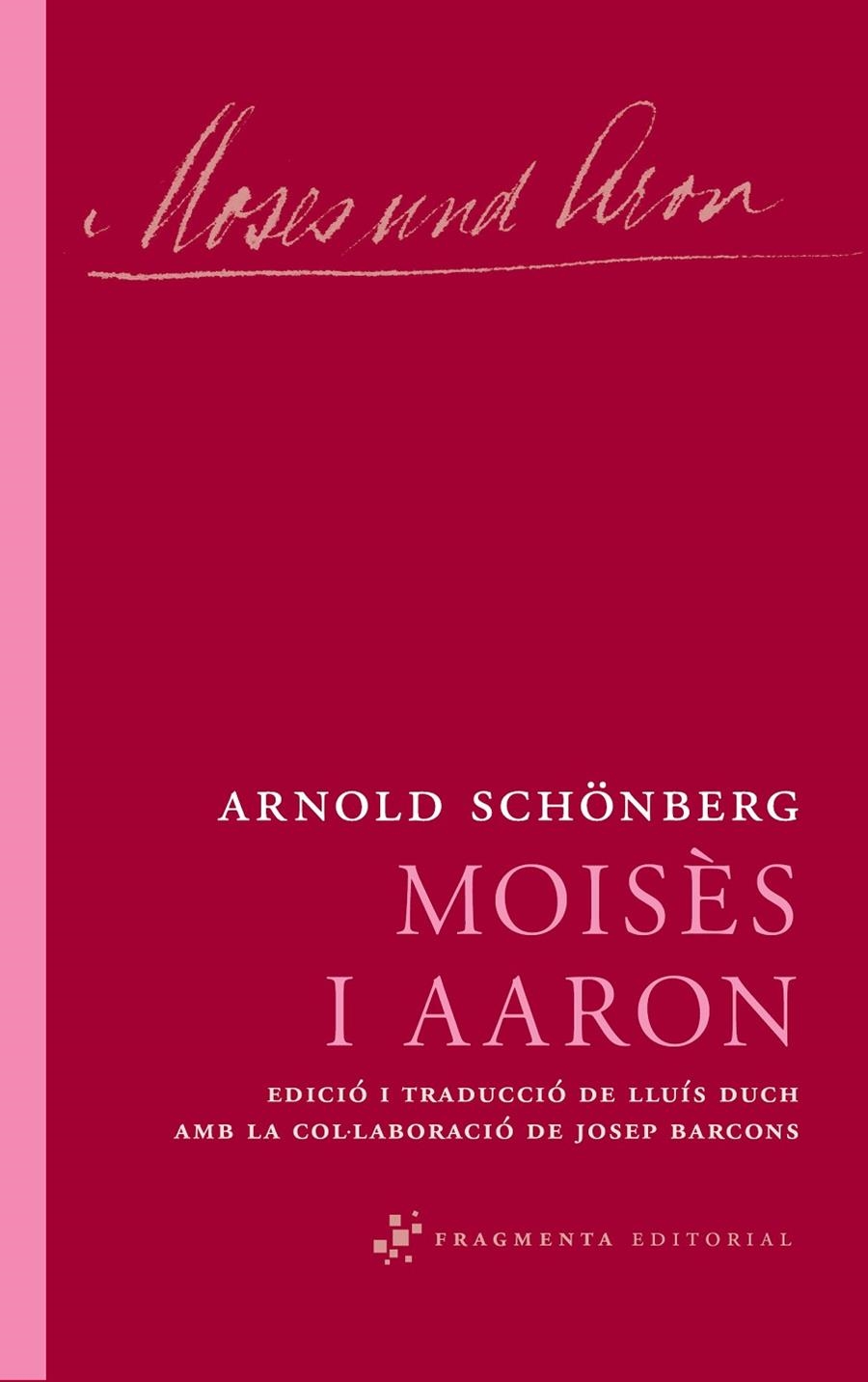 MOISÈS I AARON | 9788492416639 | SCHÖNBERG, ARNOLD