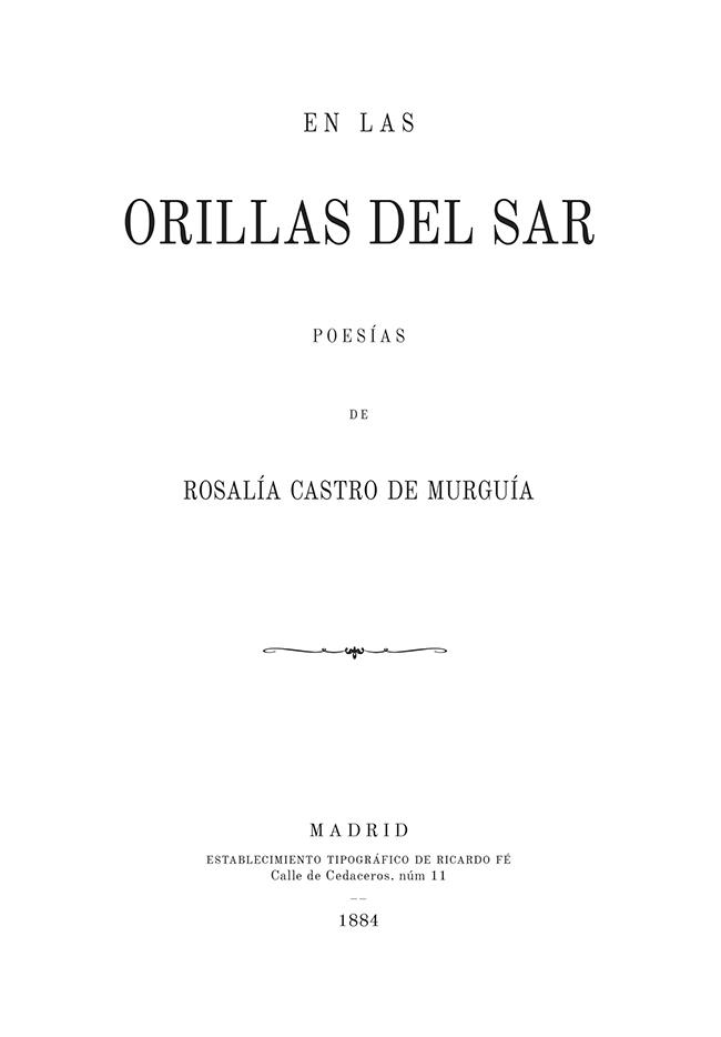 EN LAS ORILLAS DEL SAR | 9788412694734 | CASTRO DE MURGUÍA, ROSALÍA