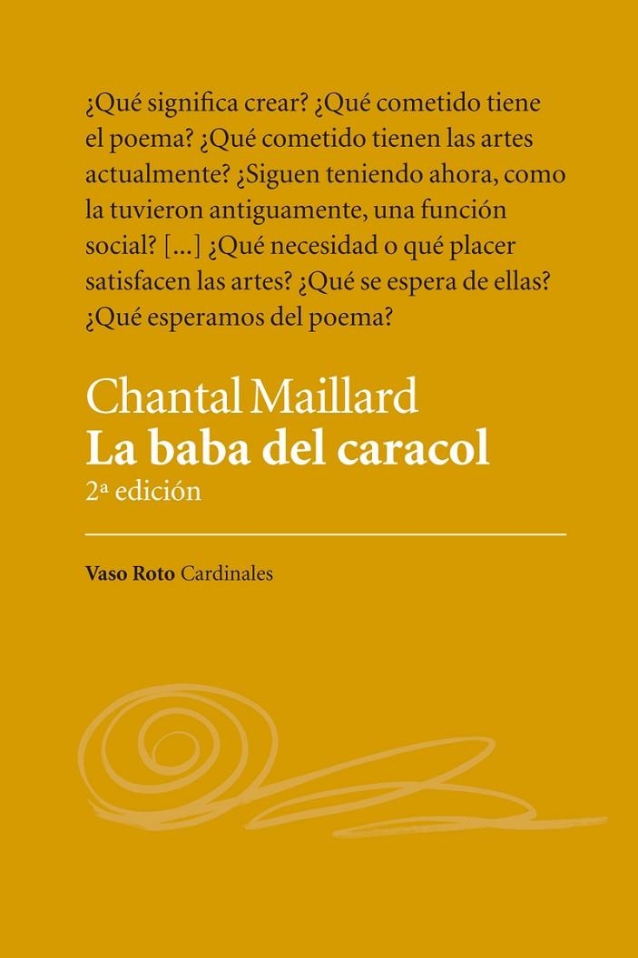 BABA DEL CARACOL- NE | 9788494995224 | MAILLARD, CHANTAL