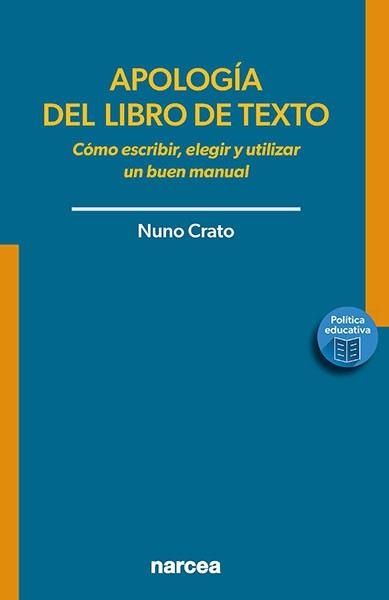 APOLOGÍA DEL LIBRO DE TEXTO | 9788427731967 | CRATO, NUNO