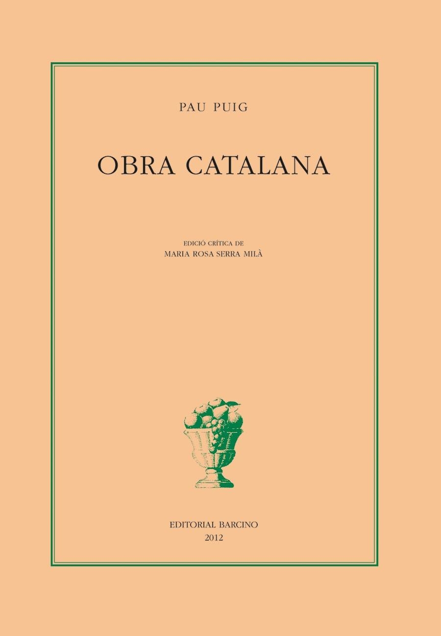 OBRA CATALANA | 9788472267671 | PUIG, PAU